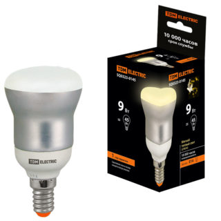 Лампа энергосберегающая КЛЛ- RM50 FR-9 Вт-2700 К–Е14 TDM