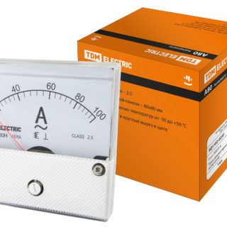 Амперметр А80Н 100А/5А-2,5, трансформаторного включения, (без поверки), TDM