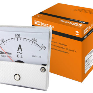 Амперметр А80Н 200А/5А-2,5, трансформаторного включения, (без поверки), TDM