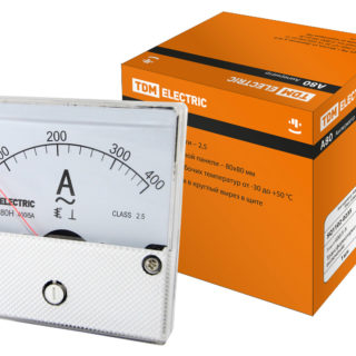 Амперметр А80Н 400А/5А-2,5, трансформаторного включения, (без поверки), TDM