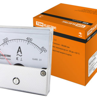 Амперметр А80Н 600А/5А-2,5, трансформаторного включения, (без поверки), TDM