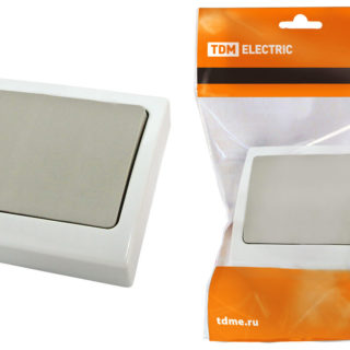 Выключатель 1-кл. скрытой установки IP54 10А "Вуокса" TDM