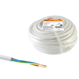 Провод ПВС 3х2,5 ГОСТ (30м), белый TDM